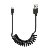 Lampen-Spiralkabel USB > Apple 8-Pin - 100 cm - Schwarz 38701