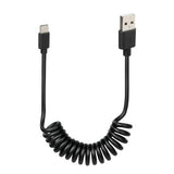 Lampen-Spiralkabel USB > USB Typ-C - 100 cm - Schwarz 38702