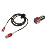 Kit de lámpara 2 en 1 universal (Apple 8 pines / Micro USB) - Carga rápida - 12/24 V 38844