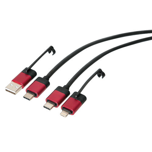 Lámpara de cable Ultimate 6 en 1 - 100 cm - Negra 38846