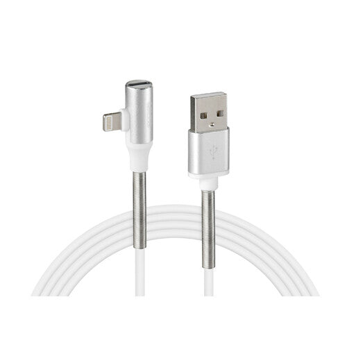 Cable de lámpara 90 USB > Adaptador Apple de 8 pines + auriculares - 100 cm - Blanco 38849