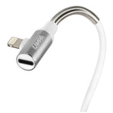 Cable de lámpara 90 USB > Adaptador Apple de 8 pines + auriculares - 100 cm - Blanco 38849