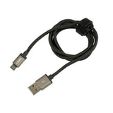 Lamp Reinforced USB &gt; Micro USB Cable - 100 cm - Black