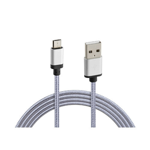 Lamp Reinforced USB &gt; Micro USB Cable - 100 cm - Grey