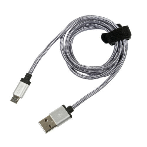 Lamp Reinforced USB &gt; Micro USB Cable - 100 cm - Grey