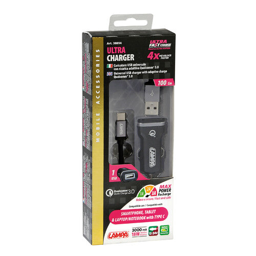 Lampa Kit 2 in 1 Usb Type-C - Qualcomm Quick Charge - 12/24V