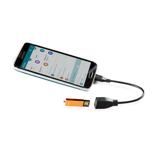 Lampa OTG Cable Usb &gt; Micro Usb - 20 cm - Black