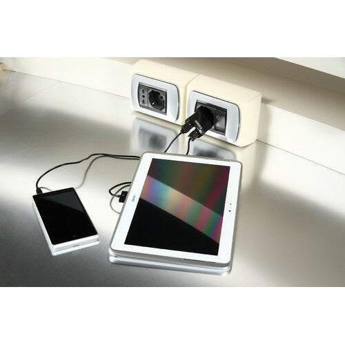 Cargador de batería para lámpara con 2 puertos USB - 2400 mA - 100/230 V 38949
