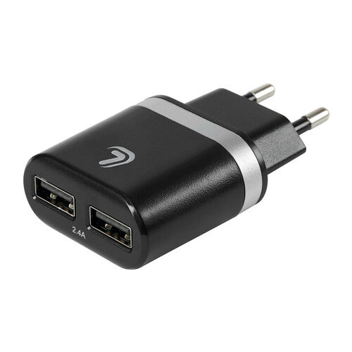 Cargador de batería para lámpara con 2 puertos USB - 2400 mA - 100/230 V 38949
