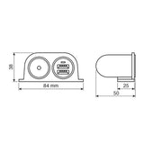 Lámpara de potencia extra, enchufe con doble USB, 12/24 V 38967