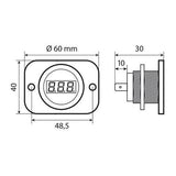 Lampa Ext-9, voltimetro digitale, 6/30V 38974