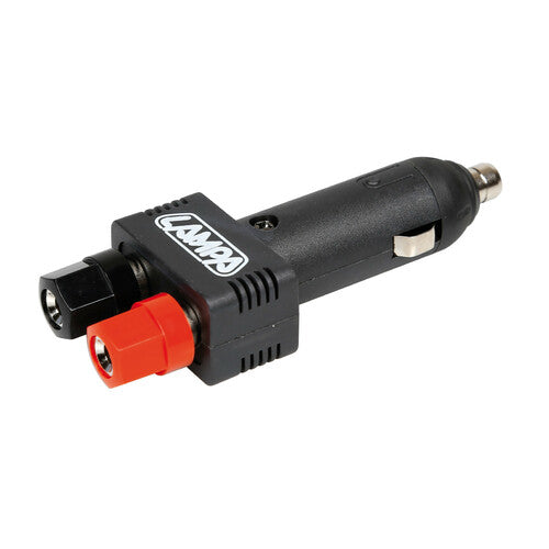 Enchufe de lámpara para toma de encendedor de cigarrillos con conexiones de abrazadera, 12/24 V 39004