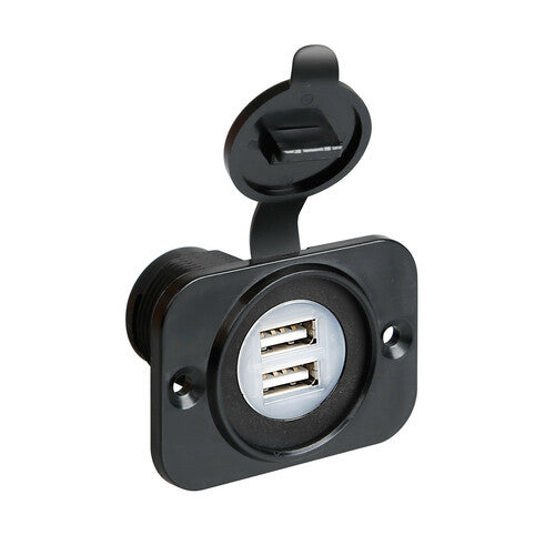 Lampa Ext-8, Doppel-USB-Buchse, Unterputzmontage, 12/24 V 39005