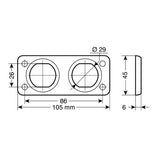 Lámpara Ext, panel doble 39010