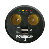 Lampa Power cup 2, multipresa con Usb e tester batteria, 12V