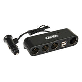 Lámpara multitoma 4+2, enchufe cuádruple con USB - 12/24 V 39024