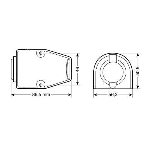 Lampa Ext-3, presa corrente impermeabile, montaggio in superficie, 12/24V