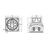 3-stufiger Batterietrennschalter - 12/50V 39032