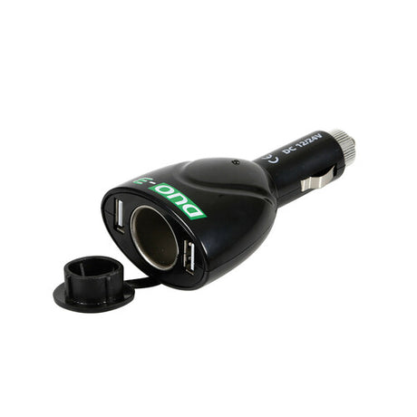 Lampa Duo-3, Steckdose mit USB, 12/24 V