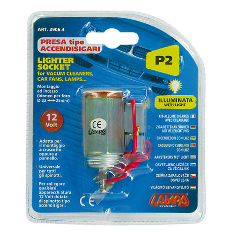 12V beleuchtete Zigarettenanzünder-Steckdose