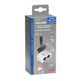 Lampa Silver, presa corrente doppia con prolunga, 12/24V 39068