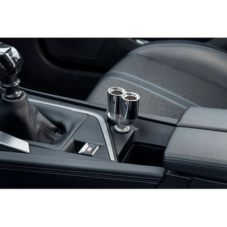 Doppel-Auspuffleuchte, 12/24-V-Doppelsteckdose