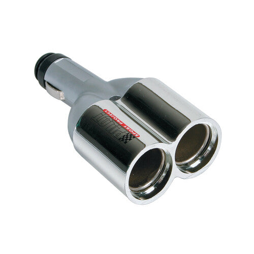 Dual-Muffler Lamp, 12/24V dual power socket