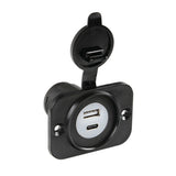 Lampa Ext-12, doppia presa Usb A + Usb C, montaggio ad incasso, 12/24V 39120
