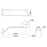 Lampa Staffa per antenna CB - Attacco montante - compatibile per Iveco S-Way (10/19>) 3CB301