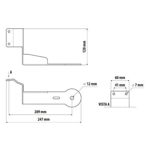 Lampa Soporte de antena CB - Fijación en pilar - compatible con Scania Serie R 7 - New Generation (11/16>02/25) - Scania Serie S 7 - New Generation (11/16>) - Scania Serie G 7 - New Generation (01/18>) - Scania Serie XT 7 - New Generation (01/18>) 3CB701