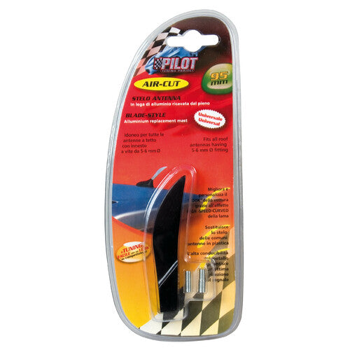Pilot Air-Cut Short, stelo antenna - 9,5 cm - Nero
