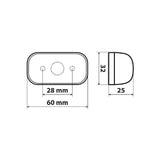 Lampa Luce ingombro a 4 Led, montaggio in superficie, 10/30V - Rosso