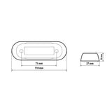 Lámpara Premium, 4 luces LED, montaje en superficie, 12/24 V - Naranja 41500