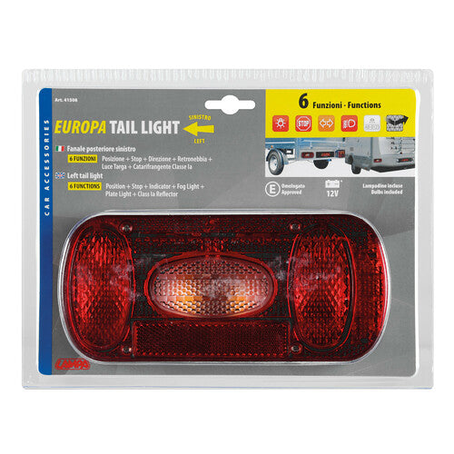 Lampa Europa, fanale posteriore 6 funzioni 12V - Sinistro 41508