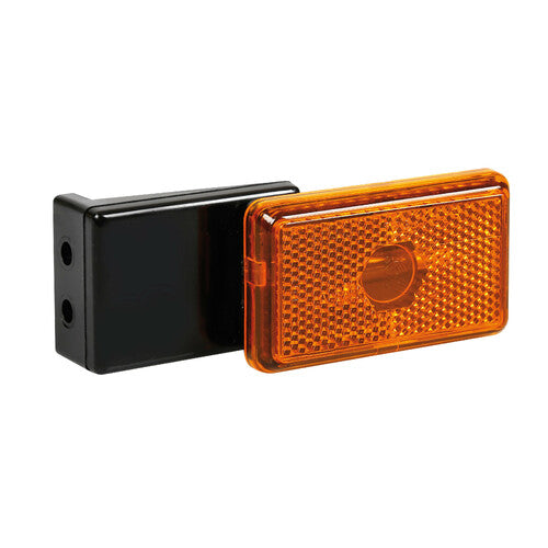 Luz de gálibo con reflector y soporte, 12/24 V - Naranja 41519