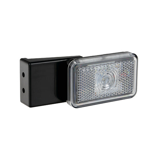 Lampa Luce ingombro con catarifrangente e staffa - 1 Led - 12/24V - Bianco 41560