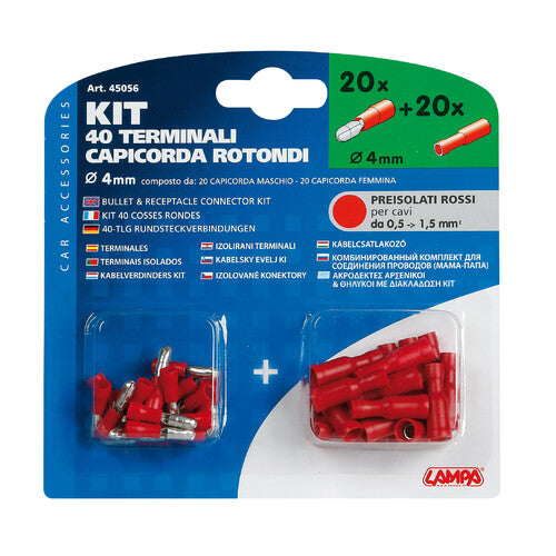 Kit de lámpara de 40 terminales redondos - Rojo 45056