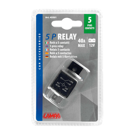 Universal Relay Lamp 5 Contacts - 12V - 30A