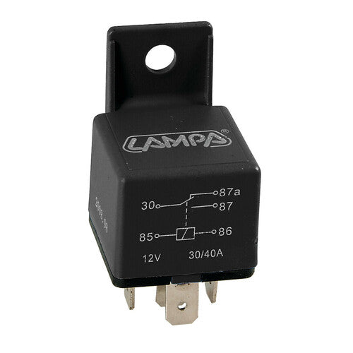 Lámpara de relé universal de 5 contactos, 12 V, 30 A, 45501