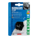 Lampa Interruttore impermeabile con spia a Led - 12/24V - Verde 45533