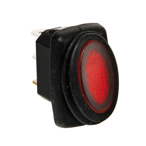Microinterruptor impermeable con indicador LED - 12/24 V - Rojo 45535