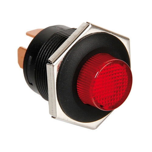 Interruptor pulsador Lampa con indicador LED - 12/24 V - Rojo 45538