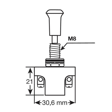 Lampa Interruttore tira-spingi - 12/24V - 10A