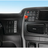 Lever switch with safety, aluminum with LED indicator light 12/24V Red 20A