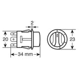 Lampa Interruttore a rotazione - 12/24V - 10A