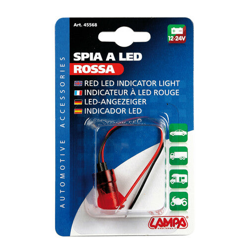 Rote LED-Kontrollleuchte - 12/24 V - 20 A 45568