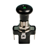 Push-Pull Switch with LED Indicator - 12/24V - Green - 10A