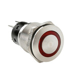 Lampa Interruttore a pulsante con spia a Led, 12/24V - Rosso 45574