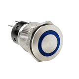 Interruptor pulsador Lampa con indicador LED, 12/24 V - Azul 45576