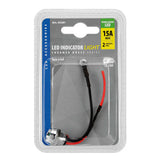 Lámpara indicadora LED, latón cromado - 12/24 V - Verde - 15 A 45581